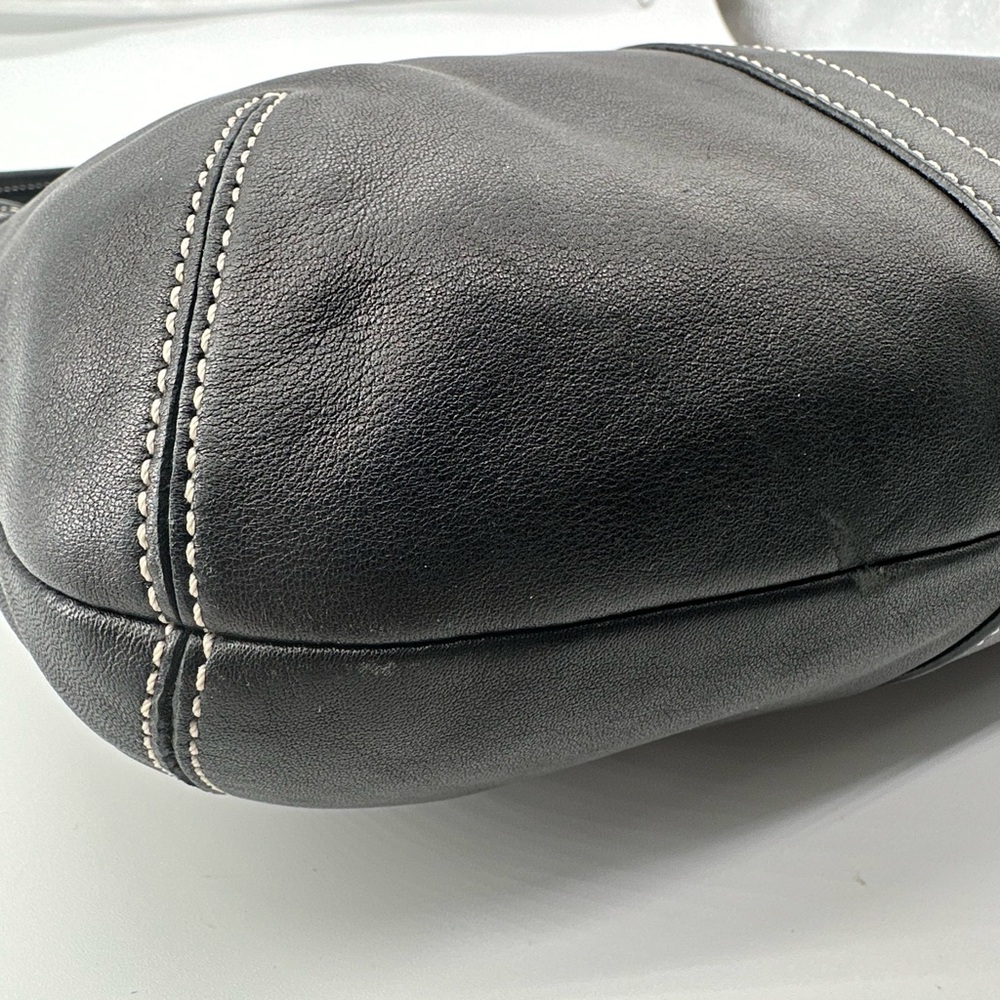 COACH 11282 Mini Ergo Hobo Shoulder Bag Black Leather Rare Y2K - Picture 7 of 14